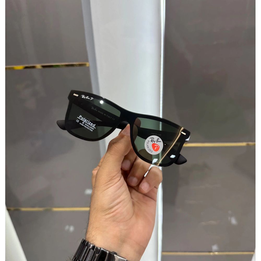 RayBan Black Green Matt Premium Shades 650