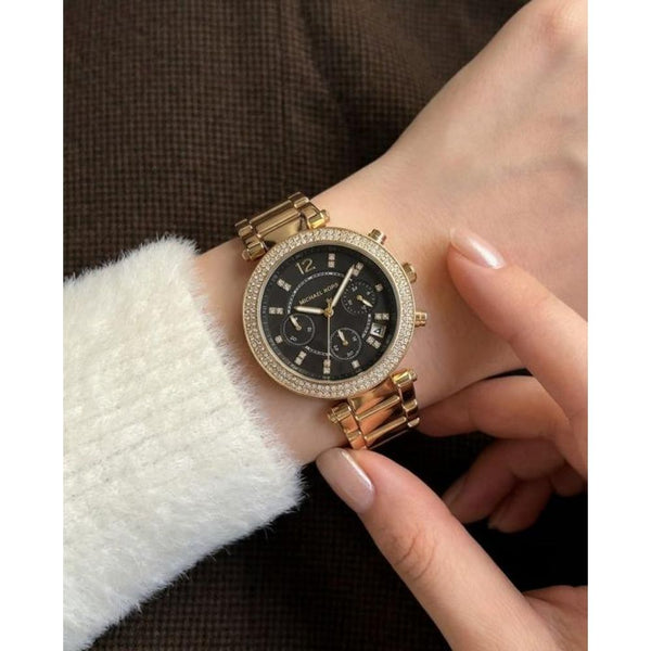 Michael_l Kors Parker Gold-Black
