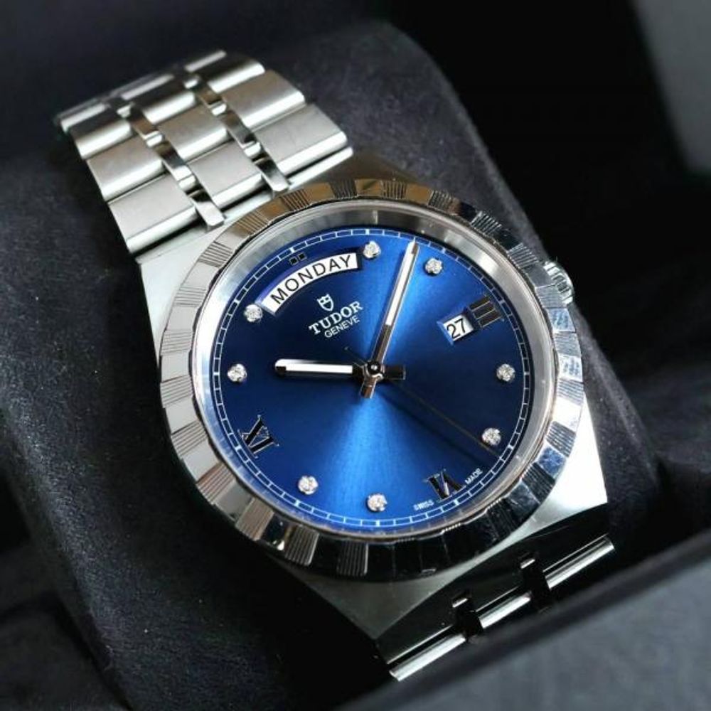 Tudor Royal Automatic silver blue dimond
