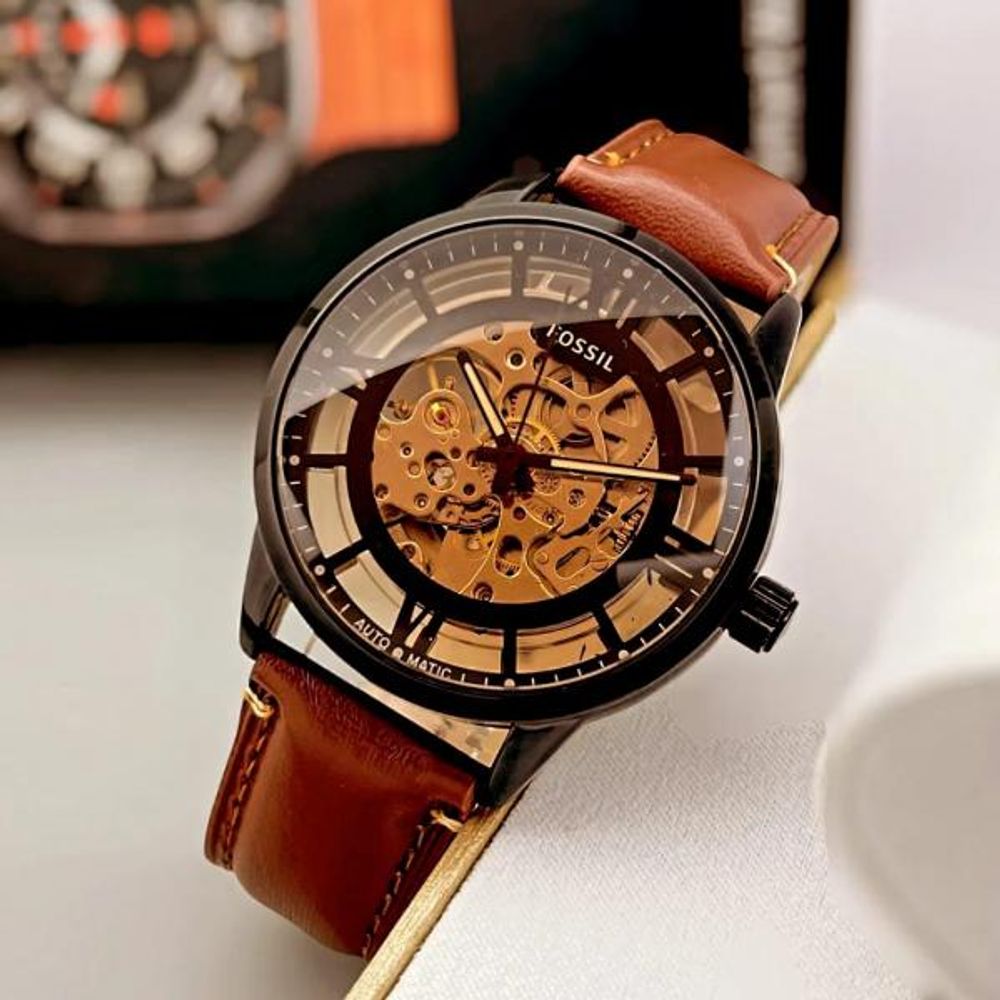 Fossii_l Townsman Brown-Black Automatic