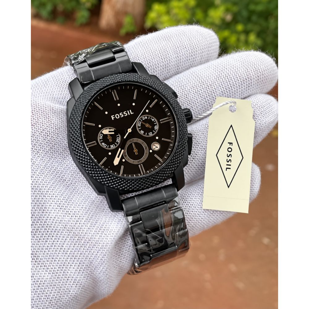 FOSIL MACHINE CHRONO BLACK BROWN HQ AT239
