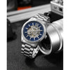 Michael_l Kors Lexington Automatic Skeleton Silver-Blue