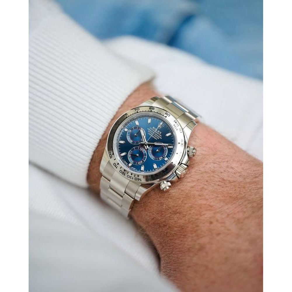 Rolee_x Oyster Perpetual Daytona Chosmograph Silver-Blue