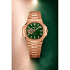 Seiko Nautiko Rose Gold Green Open Heart