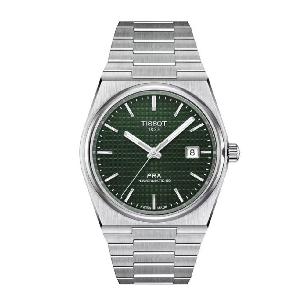Tissort Prx 1853 Silver Green Checks Dial