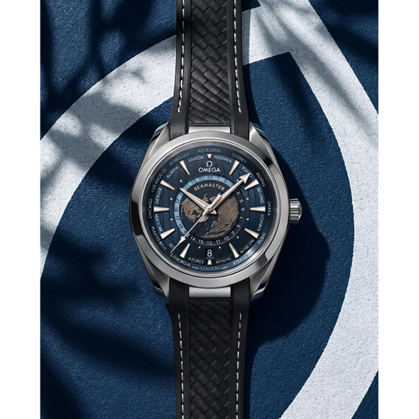 Omegha Seamaster Aqua Terra 150M Quartz World Map