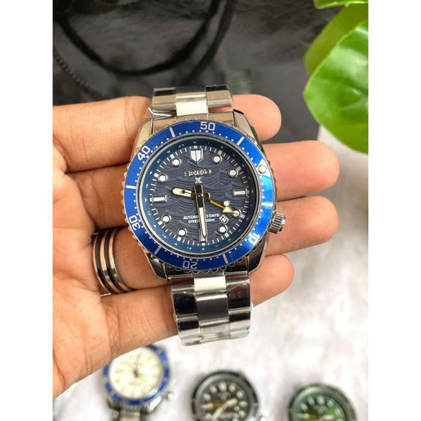 Seiko GMT Open Back Silver Blue AT459