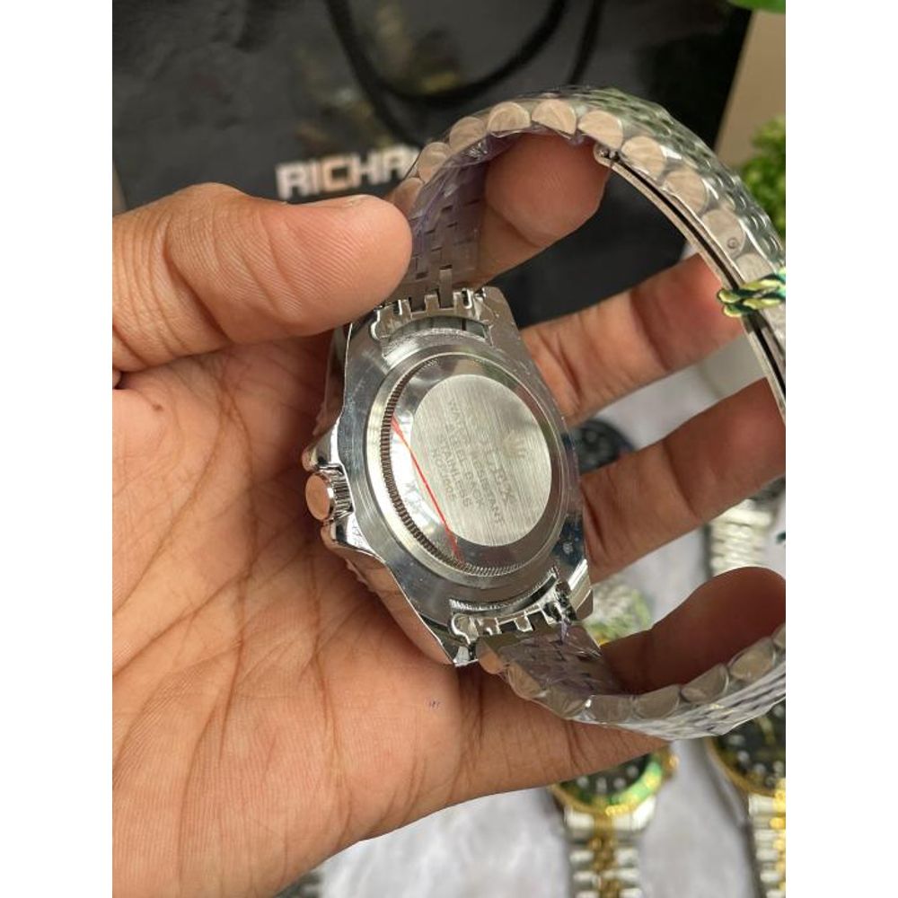 ROLLEX GMT MASTER 2 SILVER BLUE BLACK DIAL AT462