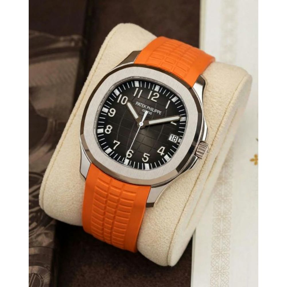 Pate_ek Philippe Aquanaut 5167R-001 orange silver Black