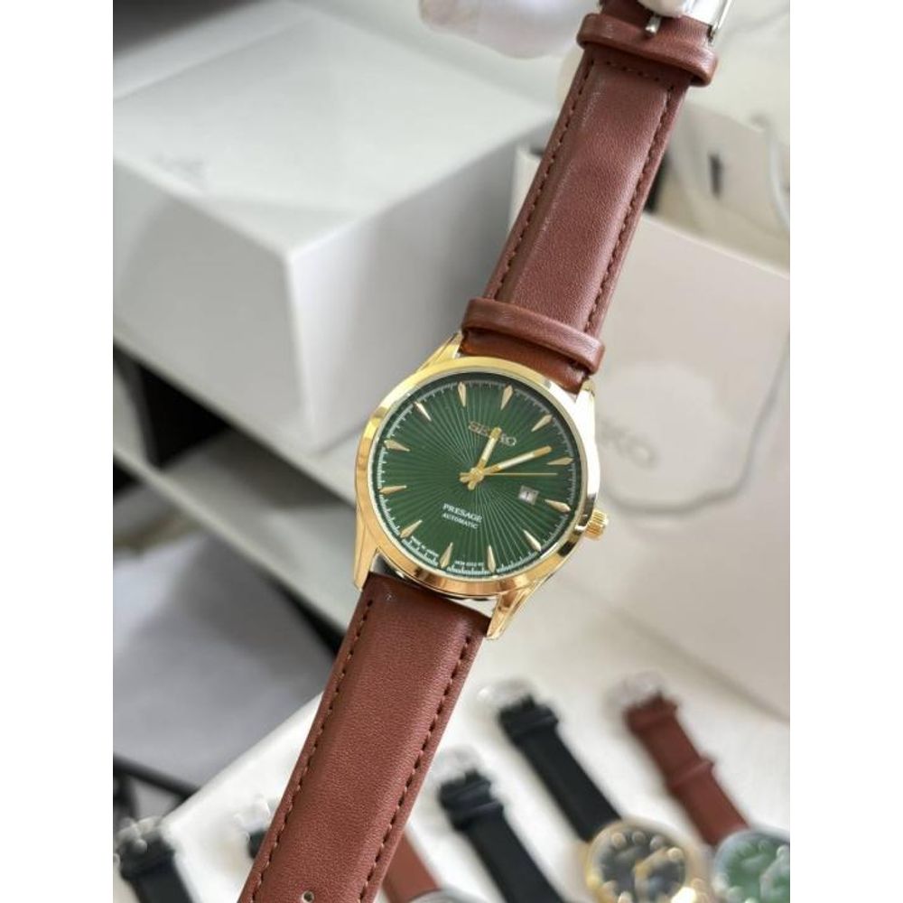 SEIK O PRESAGE LEATHER QUARTZ 930
