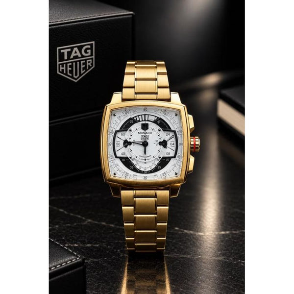 tag huer  Monaco  Mikrograph quartz movement (steel mettal)