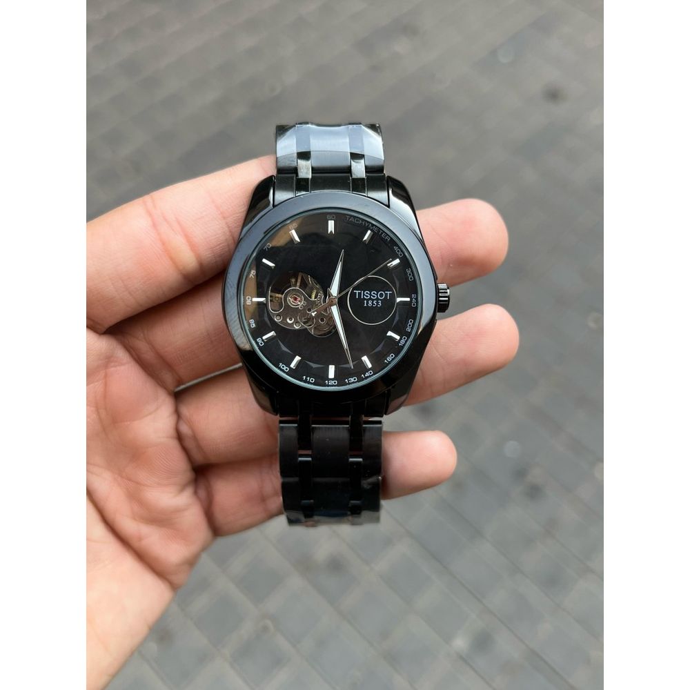 Tisso t 1853 Automatic Open Heart Black