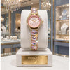 SWAROVSKY CRYSTAL GOLD PINK WATCH FOR HER 1008