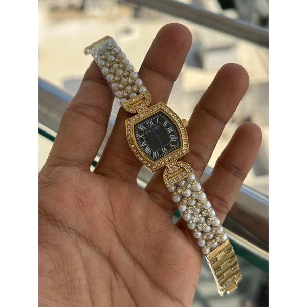 Cartie r Pearls Gold Black Premium Watch