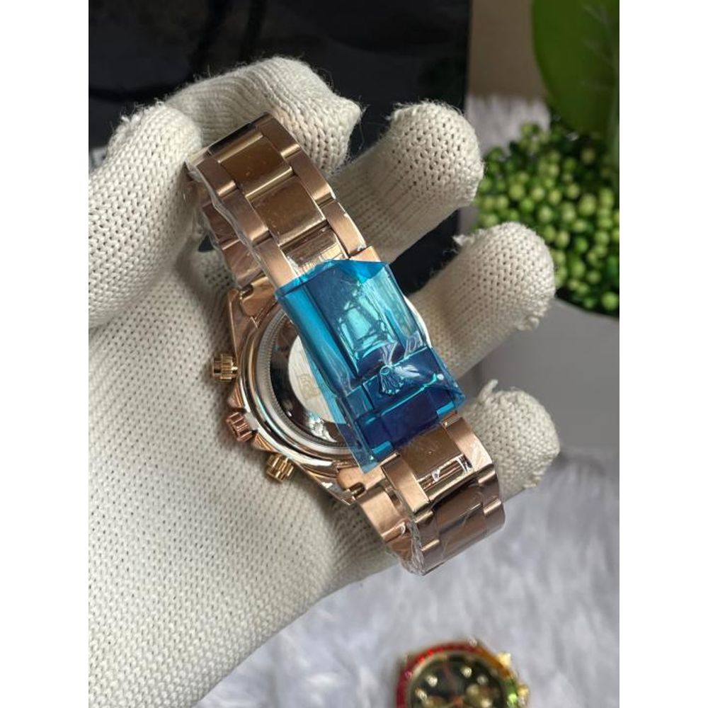 ROLLEX Rainbow Rose Gold Black Dial AT235