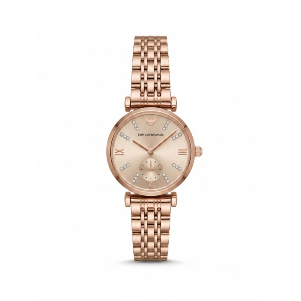 Armaann_i Emporio Classic copper pink crono dimond
