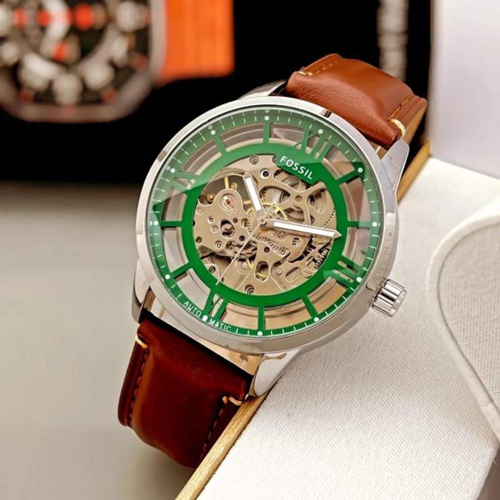 Fosil Townsman brown silver green