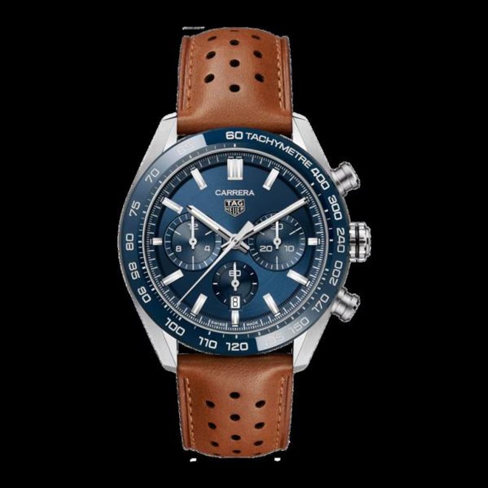 TAG Heuuer Carrera Chronograph brown and blue