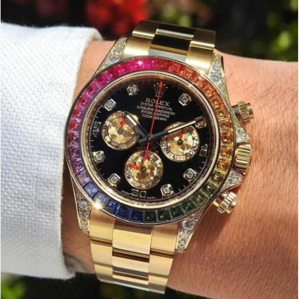 ROLLEX RAINBOW CHRONOGRAPH WORKING GOLD 292