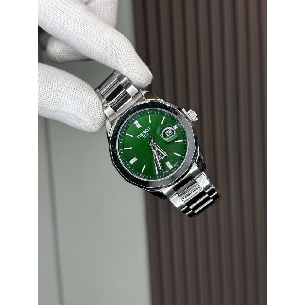 Tisso t Prc100 Silver Green Premium Watch
