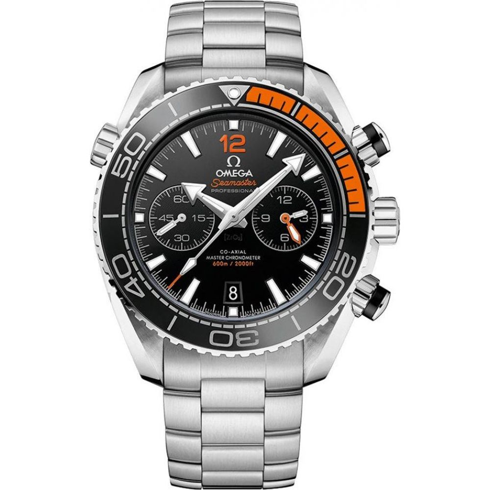 OMEGG_A Seamaster Planet Ocean 600M Co-Axial Chronograph plan silver Black Orange.