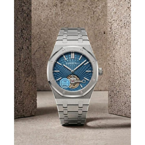 Audema_ars Piguet Royal Oak Selfwinding Flying Tourbillon silver sky blue