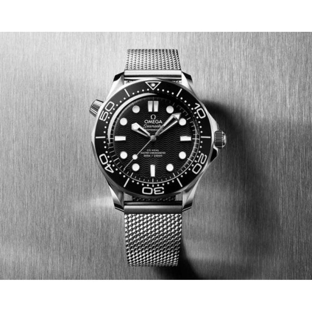 Omegg_a Seamaster Diver 300 Automatic silver Black white niddle