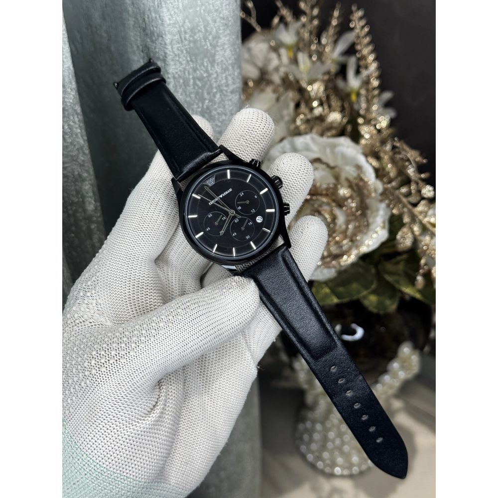 Emporio Arman i All Black Chronograph Watch