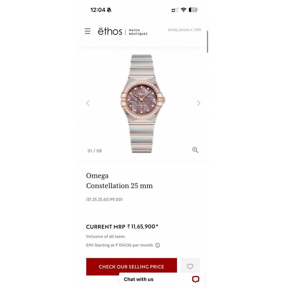 Omeg_ga Constellation Quartz luxury watch dimond