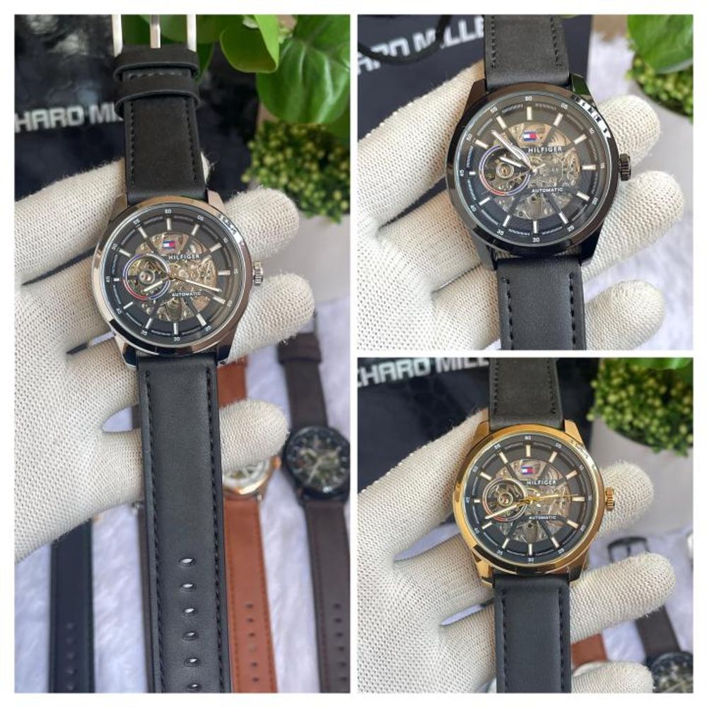 Tommyy  Hilfiger Automatic Leather Brown Black AT143
