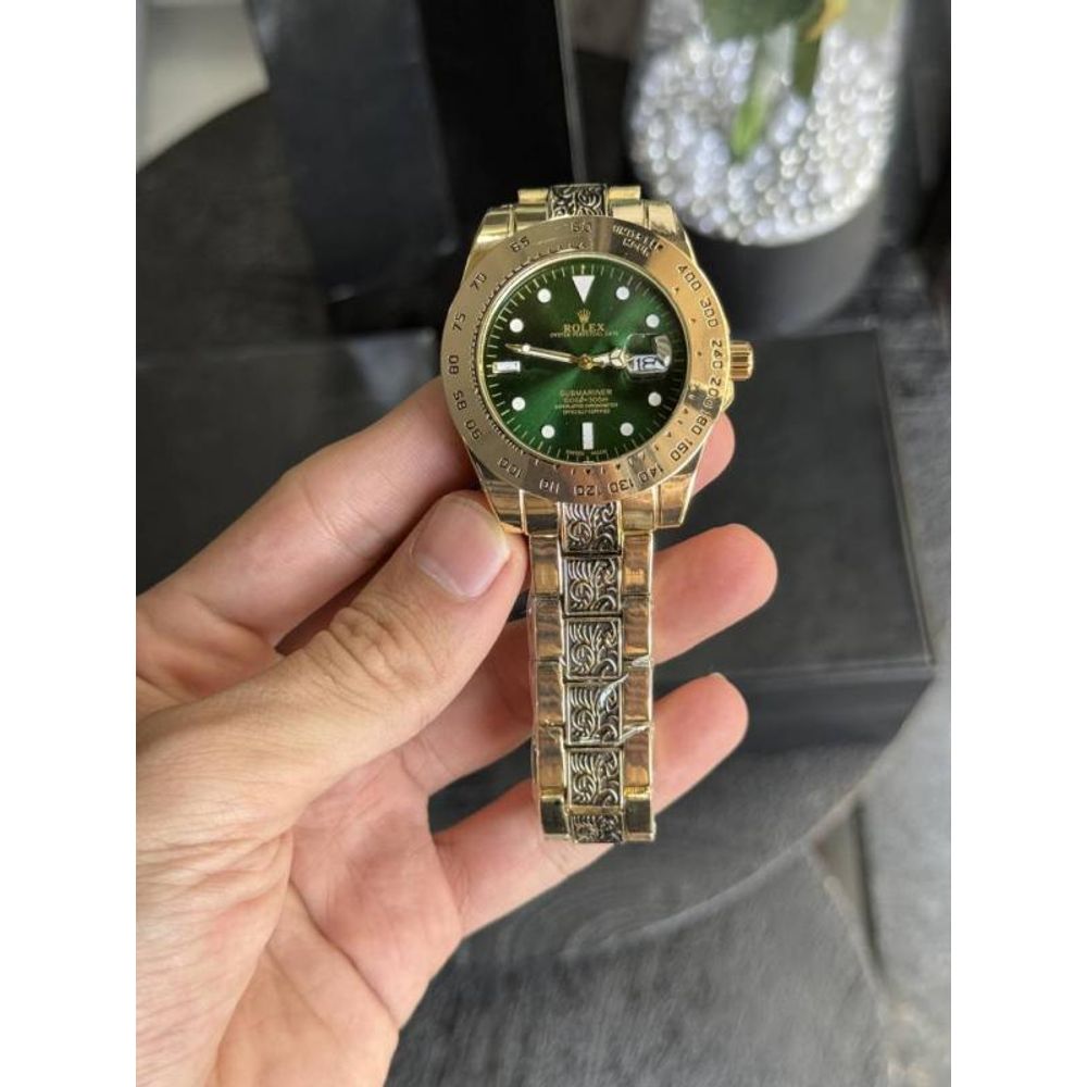 Roleex Vintage Gold Green