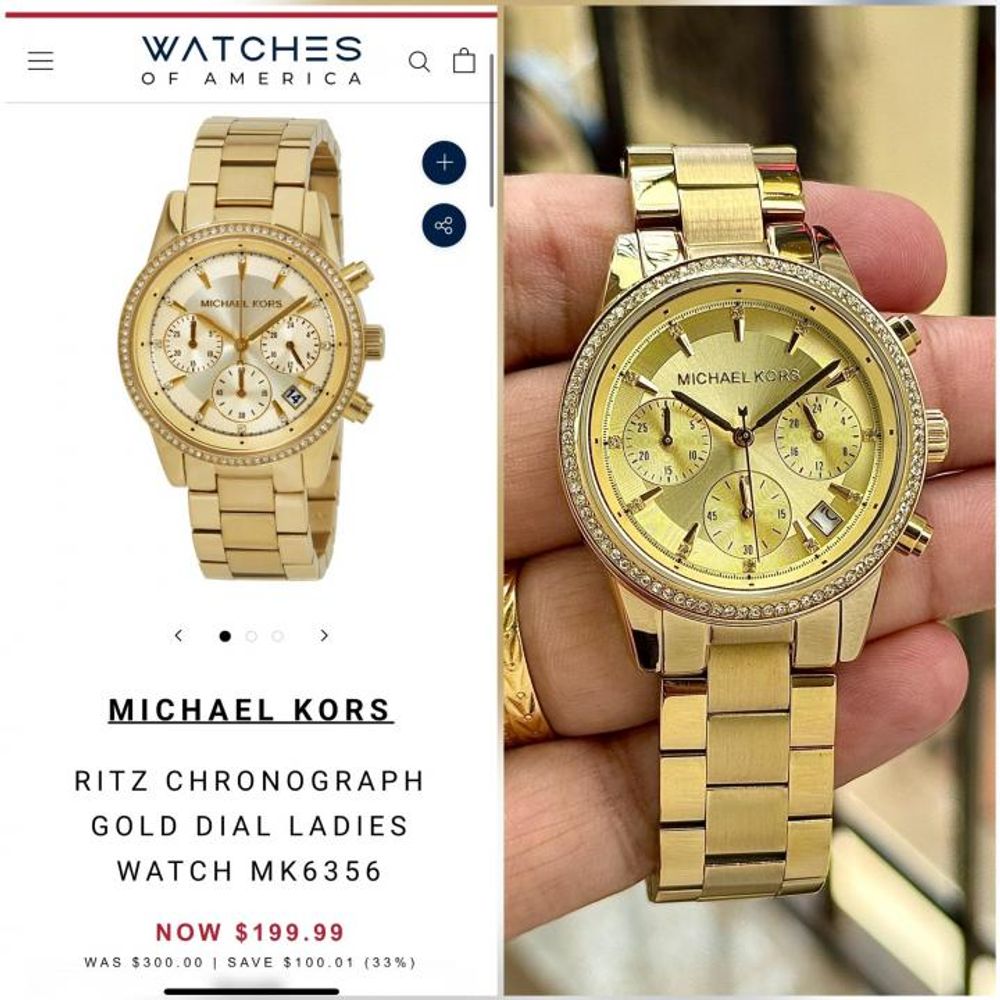 MICHEAL KORS RITZ CHRONOGRAPH GOLD 450