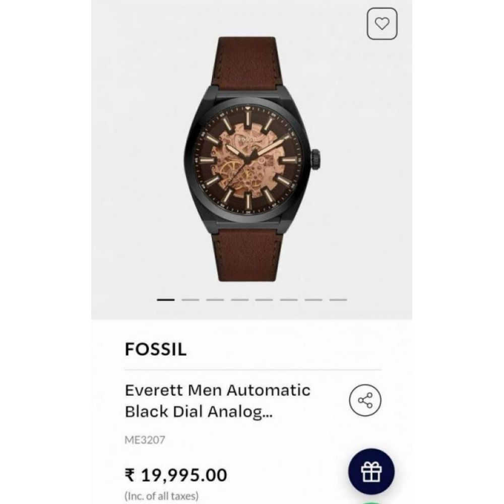 FOSIL EVERETT AUTOMATIC MENS LEATHER 1176