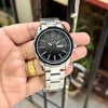 Rollex Day-Date Classic Wave Silver Black Dial