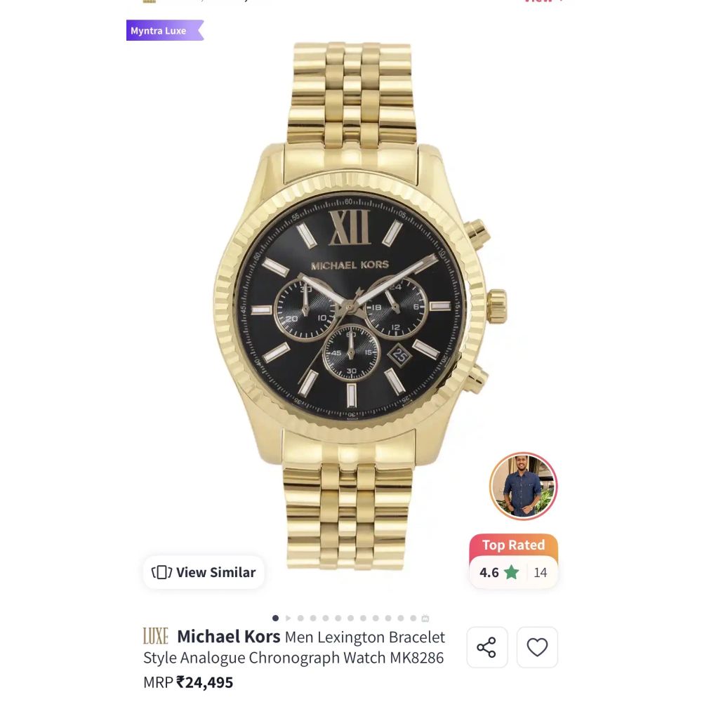Michael Kor s Lexington Gold Black Premium Chrono