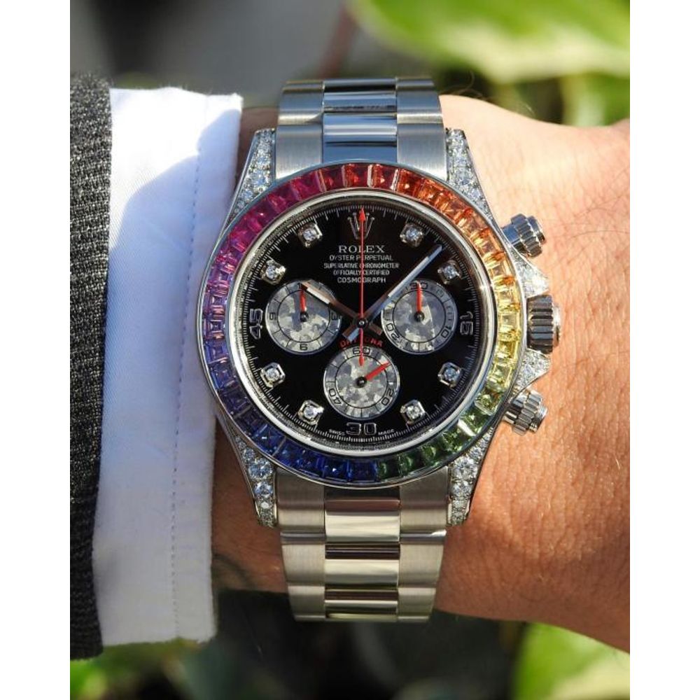 Rolee_x Oyster Perpetual Rainbow Silver