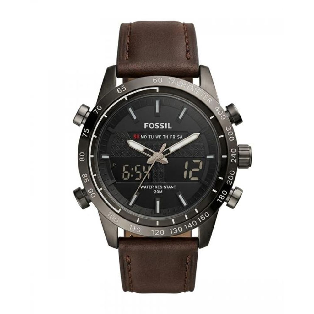 Fossi_il Digital Dial Time Brown Dial