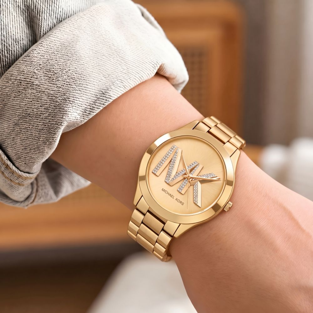 Micheal Kors Slim Runway WomenSwach gold