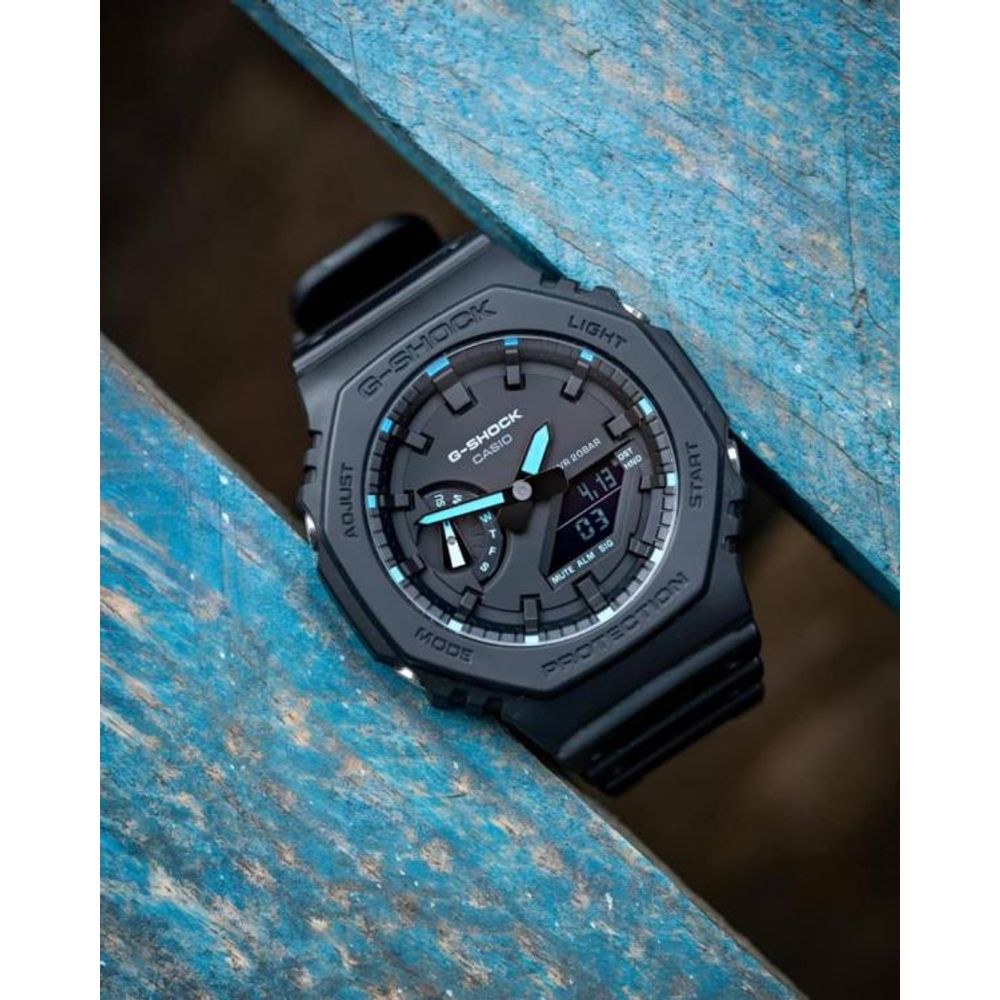 Casio g shock ga2100 black and blue