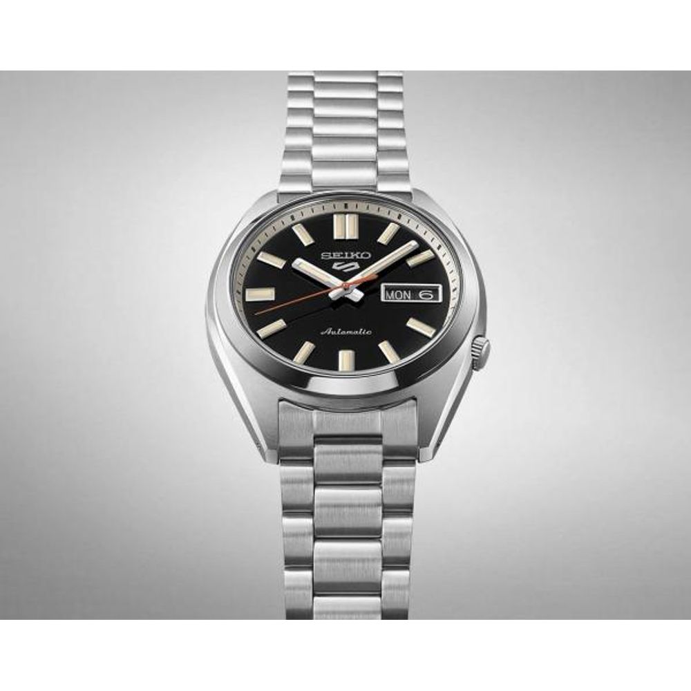 Seiko_o 5 Sports SNXS Automatic silver Black