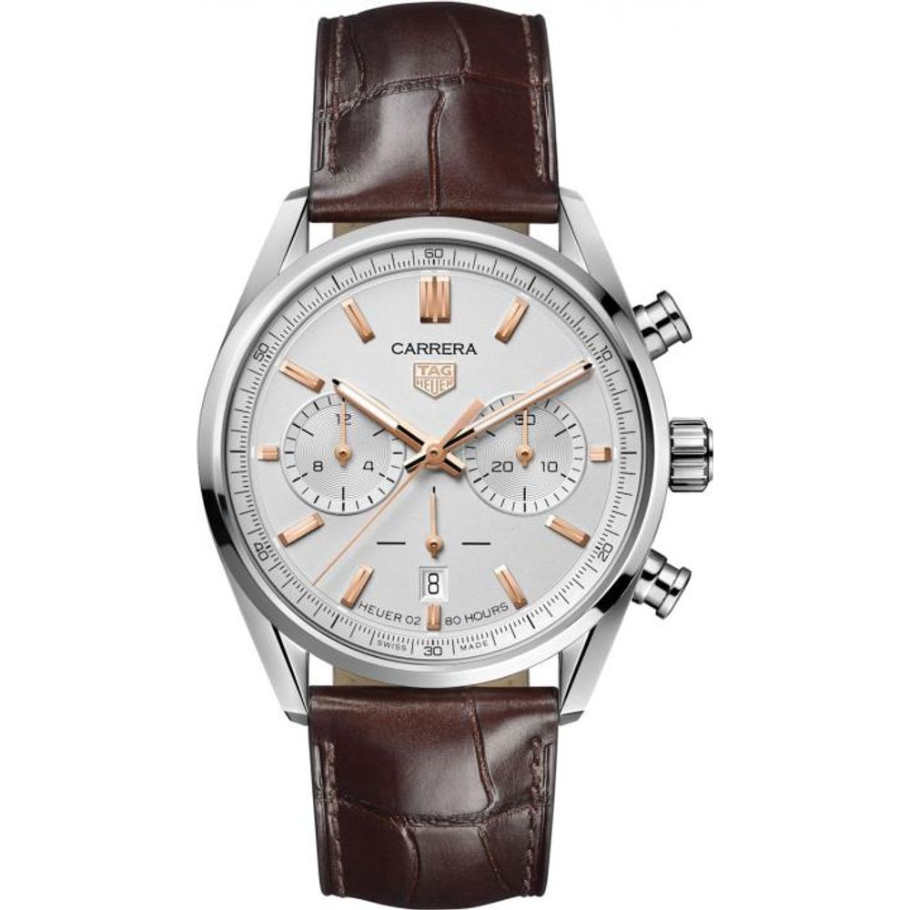TAG Heuuer Carrera Chronograph brown and white
