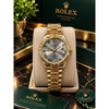 Roleex Women Oyster Perpetual Date Just Gold Grey