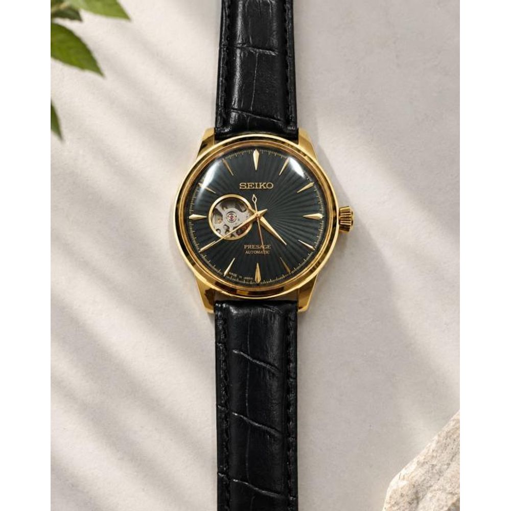 Seiko Presage Automatic Black Gold Dial