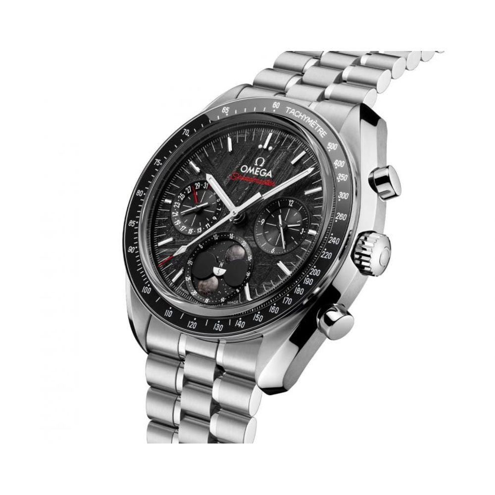 Omegha Speedmaster  Moonphase Meteorite siler black design