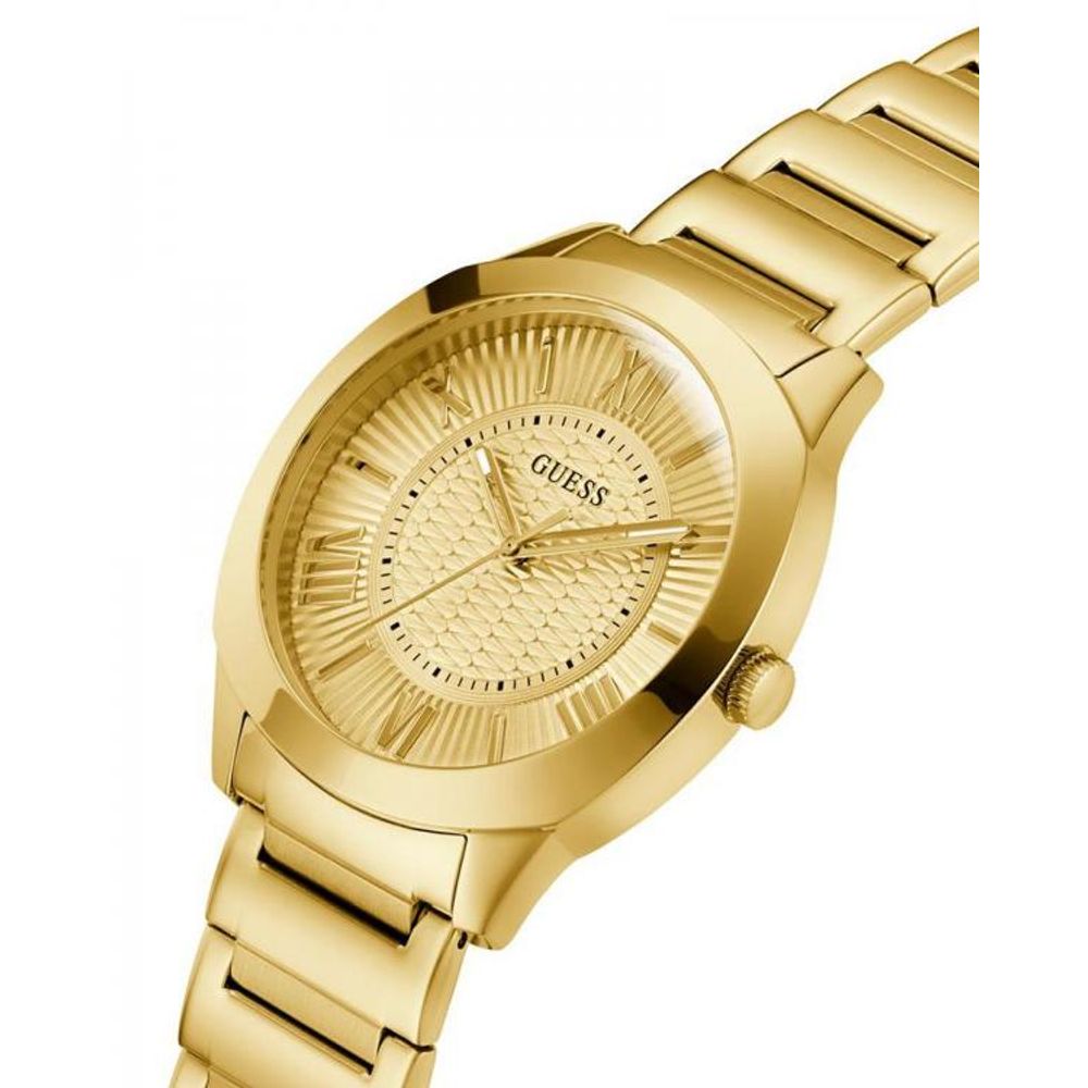 Guess Arc Champagne Round Dial Analog watch