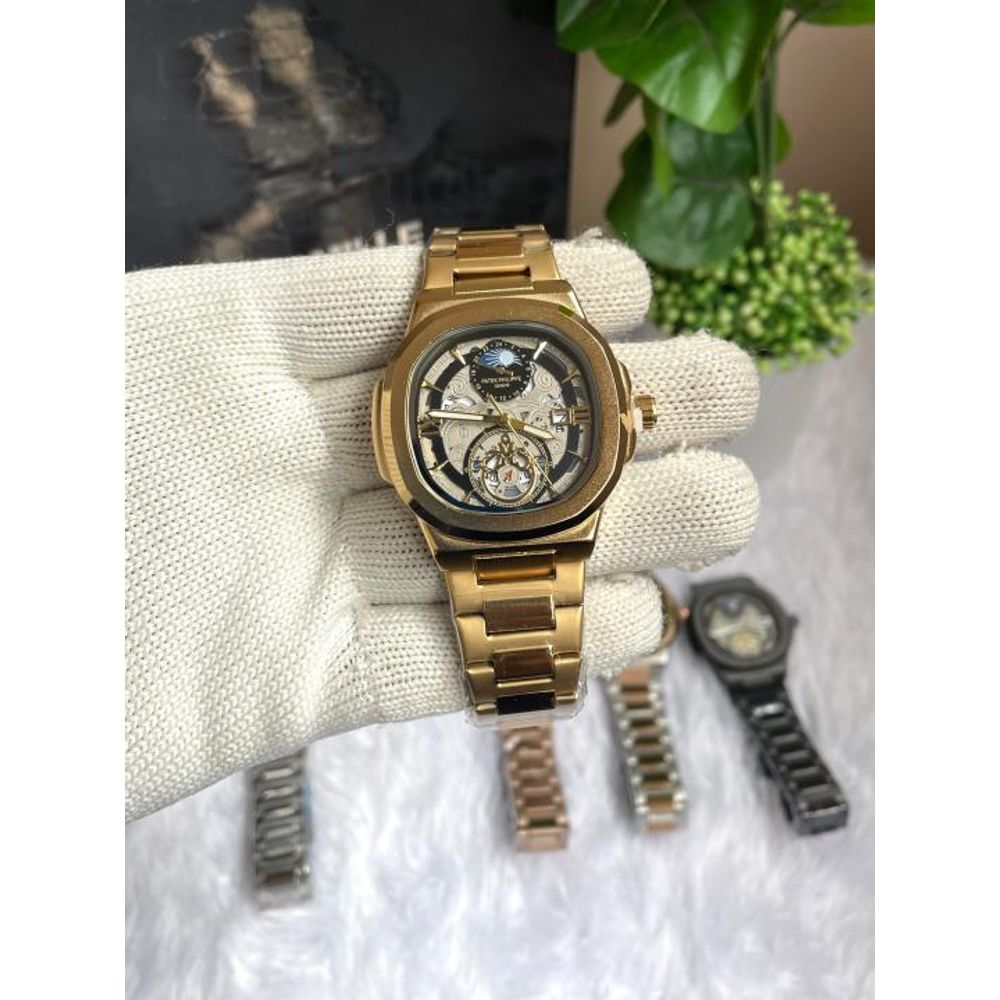 PATEK PHILIIPPE SUN GOLD BLACK DIAL AT456