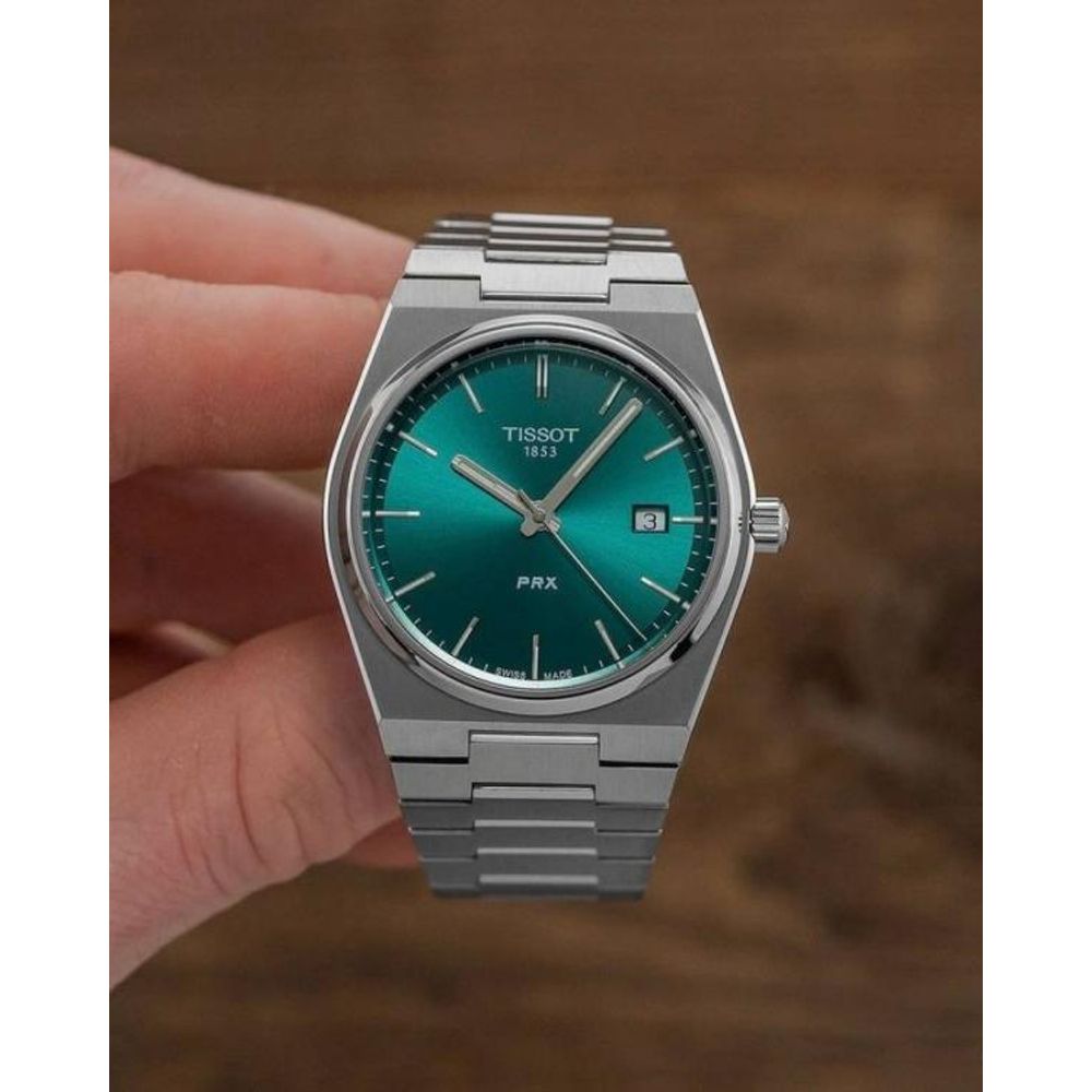 Tissoo_t 1853 Prx Powermatic Quartz silver green plan