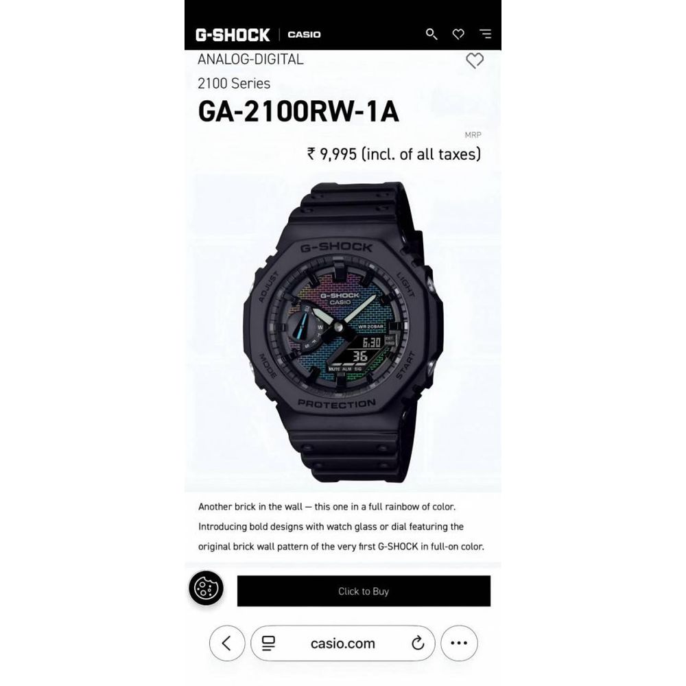 Casio g shock ga2100