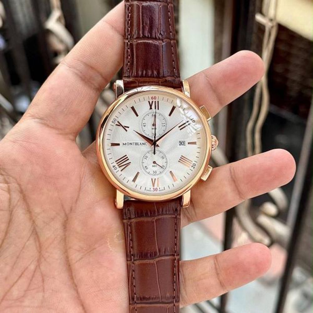 MONT BLAN C LEATHER MENS CHRONOGRAPH FORMAL 1161