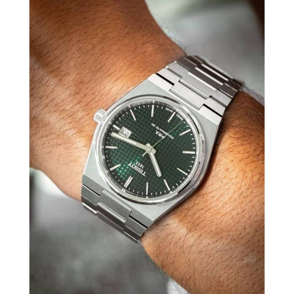 Tissoo_t 1853 Prx Automatic Top Quality Silver-Green